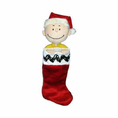 Charlie Brown Plush Head Stocking, Peanuts Kurt Adler