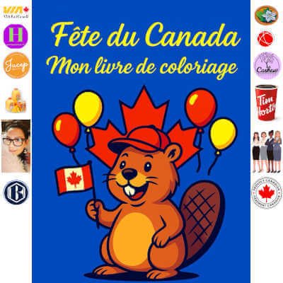 Fete du Canada Mon livre de coloriage; 40 coloring pages,  Joanna Skah