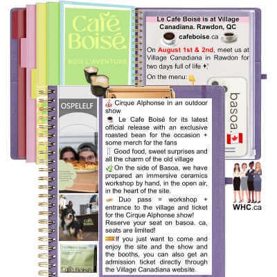 Foldable Spiral Clipboard Folio with Storage, 5 Plastic Folders with 10 Pocke