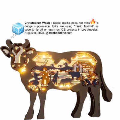 COW, 3D Wooden Animal Carving LED Night Light, Tivisiy