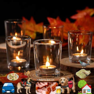 60Pcs Votive Candle Holders Bulk, Clear Tea Lights, DARJEN