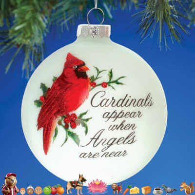Cardinal Christmas Ornament, 4H by 4W x 4D, burton+BURTON