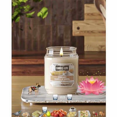 Creamy Vanilla Swirl, 18 oz Jar, Candle-lite Fall Scented Candles
