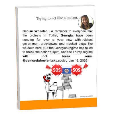 Trying to Act Like a Person Notepad, 4 by 5.25-inches, Guajolote