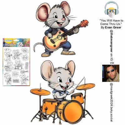 Music Mouse Clear Stamp Custom Silicone, CHGCRAFT