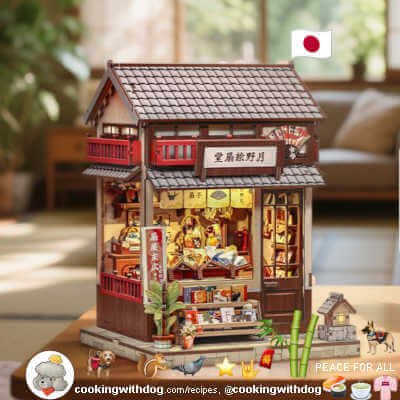 CUTEBEE Book Nook Kit, Japanese Fan Shop Dollhous, 3D Wooden Puzzle