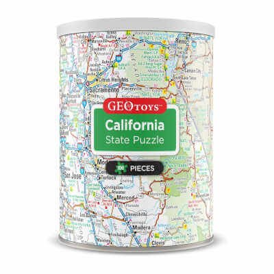 California Mini State Puzzle to Learn & Explore Geography, 100 Piece, Geotoys