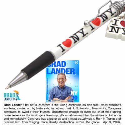 I Love NY Pen with Dangle Charm, City-Souvenirs