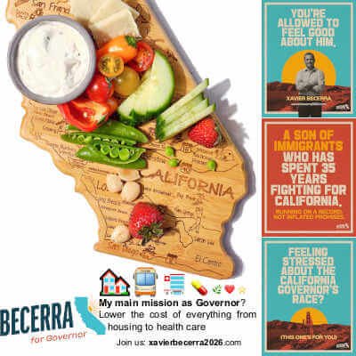 Totally Bamboo Destination California Shaped Cutting Board