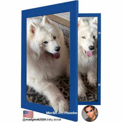 Changeable Kids Art Frame 8.5 by 11, Sapphire Blue, Americanflat