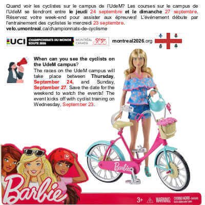 Bicycle with Basket of Flowers, Barbie