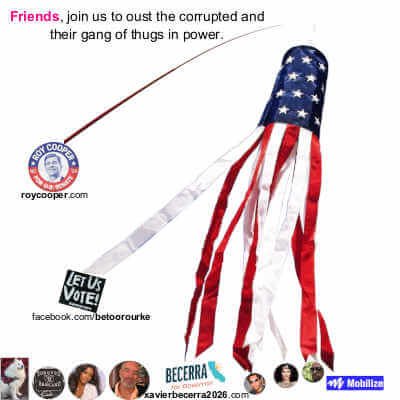 American US Flag Windsock, Embroidered Stars, 3.3 Feet, ANLEY