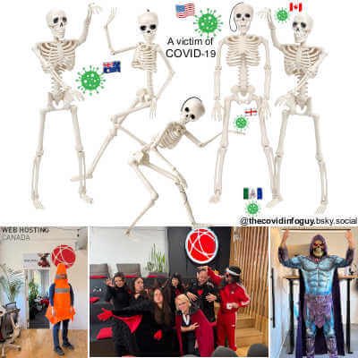 Halloween Skeletons Set, 10 Pack 16″ KIRAAT