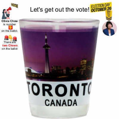 City Skyline Color Photo Shot Glass, Toronto Ontario Canada, Shotglass